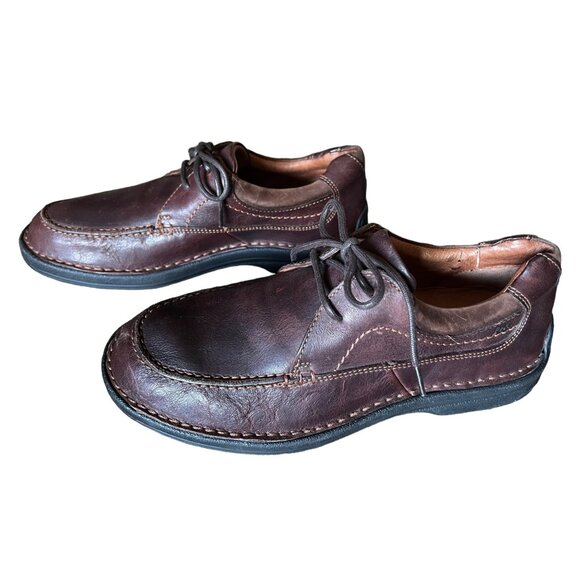 Johnson & Murphy Men’s Size 8 Brown Leather Oxfords Comfort Shoes - Picture 2 of 11